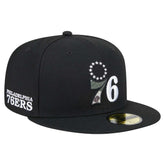 Philadelphia 76ers Camo Print UV 59FIFTY Fitted Hat - Black cheap