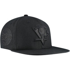 Pittsburgh Penguins Mitchell & Ness Soul Strike Pearl Tonal Snapback Hat - Black Hats