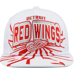 Detroit Red Wings Mitchell & Ness Youth After Shock Snapback Hat - White Hats