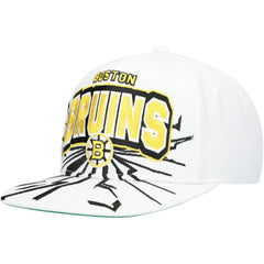 Boston Bruins Mitchell & Ness Youth After Shock Snapback Hat - White Hats