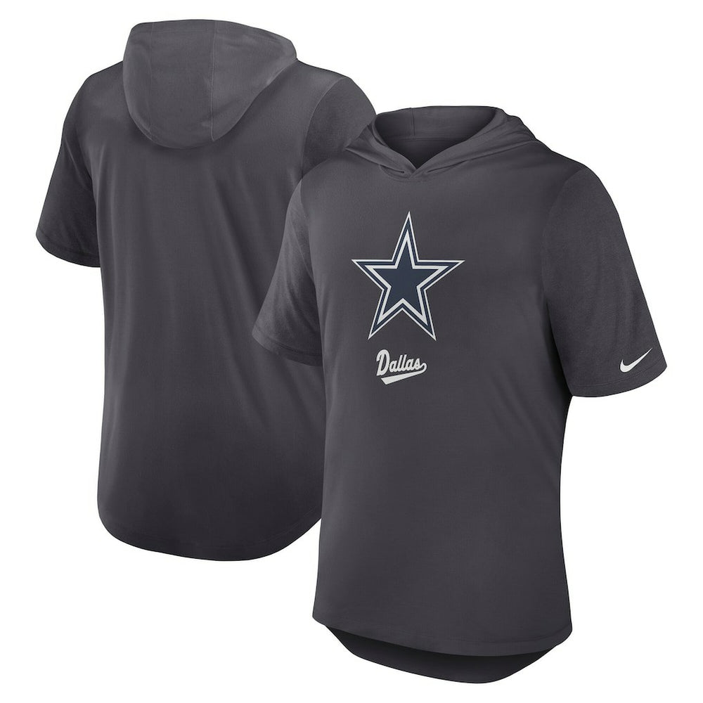 Dallas Cowboys Tri-Blend Performance Hoodie T-Shirt - Anthracite for sale