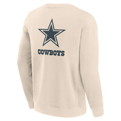Dallas Cowboys Elements Future Ground Lettering Pullover Sweatshirt - Cream on sale