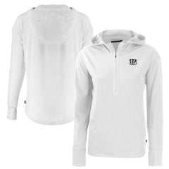 Cincinnati Bengals Cutter & Buck Women's Daybreak Eco Recycled Half-Zip Hoodie - White online