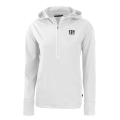 Cincinnati Bengals Cutter & Buck Women's Daybreak Eco Recycled Half-Zip Hoodie - White online