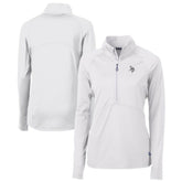 Minnesota Vikings Cutter & Buck Women's Adapt Eco Knit Stretch Recycled Half-Zip Pullover Top - White cheap
