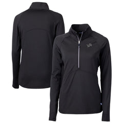Detroit Lions Cutter & Buck Women's Adapt Eco Knit Stretch Recycled Half-Zip Pullover Top - Black outlet