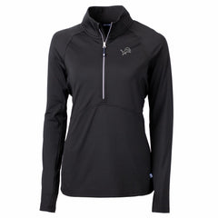Detroit Lions Cutter & Buck Women's Adapt Eco Knit Stretch Recycled Half-Zip Pullover Top - Black outlet