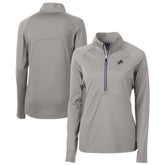 Detroit Lions Cutter & Buck Women's Adapt Eco Knit Stretch Recycled Half-Zip Pullover Top - Gray cheap
