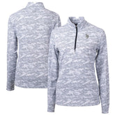 Minnesota Vikings Cutter & Buck Women's Traverse Camo Print Stretch Tri-Blend Quarter-Zip Top - Gray outlet