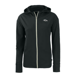 Baltimore Ravens Cutter & Buck Women's Daybreak Eco Recycled Full-Zip Hoodie - Black on sale