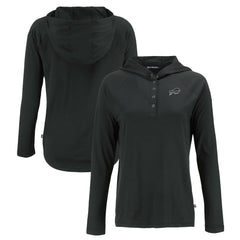 Buffalo Bills Cutter & Buck Women's Coastline Epic Comfort Eco Recycled Long Sleeve Hoodie T-Shirt - Black online