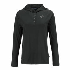 Detroit Lions Cutter & Buck Women's Coastline Epic Comfort Eco Recycled Long Sleeve Hoodie T-Shirt - Black cheap