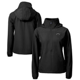 Los Angeles Chargers Cutter & Buck Women's Charter Eco Recycled Half-Zip Hoodie Anorak Jacket - Black cheap