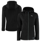 Denver Broncos Cutter & Buck Women's Evoke Eco Softshell Recycled Full-Zip Hoodie Jacket - Black for sale