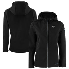 Denver Broncos Cutter & Buck Women's Evoke Eco Softshell Recycled Full-Zip Hoodie Jacket - Black for sale