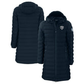 Chicago Bears Cutter & Buck Women's Mission Ridge Repreve Eco Insulated Full-Zip Hoodie Long Puffer Jacket - Navy for sale
