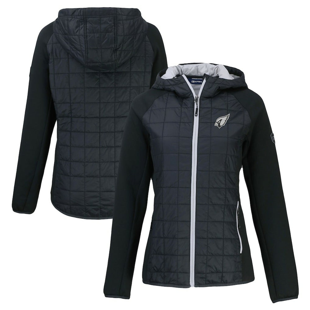 Arizona Cardinals Cutter & Buck Women's Rainier PrimaLoft Eco Hybrid Full-Zip Hoodie Jacket - Black online