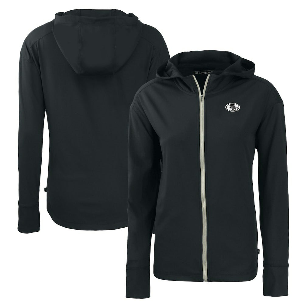 San Francisco 49ers Cutter & Buck Women's Daybreak Eco Recycled Full-Zip Hoodie - Black discount
