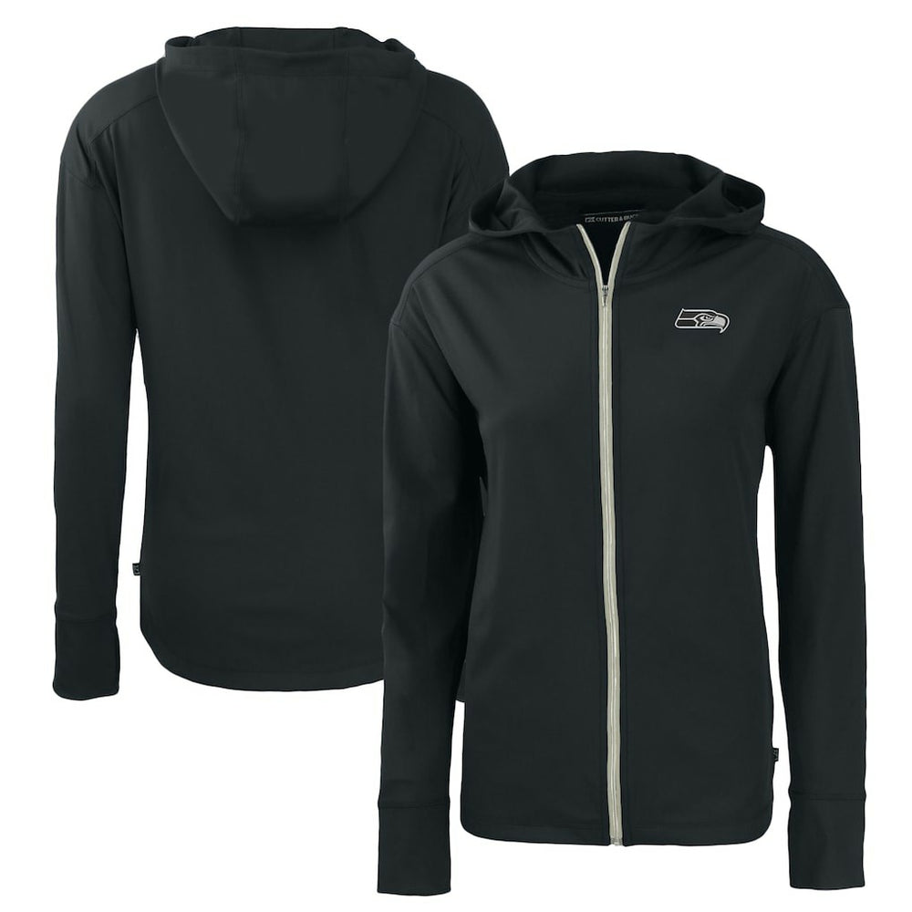 Seattle Seahawks Cutter & Buck Women's Daybreak Eco Recycled Full-Zip Hoodie - Black online
