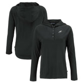 Philadelphia Eagles Cutter & Buck Women's Coastline Epic Comfort Eco Recycled Long Sleeve Hoodie T-Shirt - Black discount