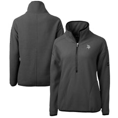 Minnesota Vikings Cutter & Buck Women's Cascade Eco Sherpa Fleece Half-Zip Jacket - Gray outlet