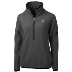 Minnesota Vikings Cutter & Buck Women's Cascade Eco Sherpa Fleece Half-Zip Jacket - Gray outlet