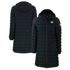 Washington Commanders Cutter & Buck Women's Mission Ridge Repreve Eco Insulated Full-Zip Hoodie Long Puffer Jacket - Black for sale