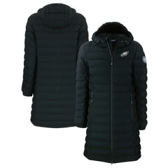 Philadelphia Eagles Cutter & Buck Women's Mission Ridge Repreve Eco Insulated Full-Zip Hoodie Long Puffer Jacket - Black sale
