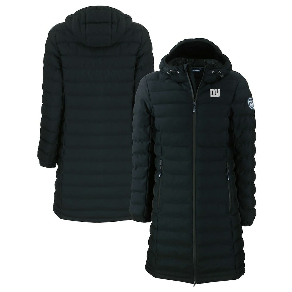 New York Giants Cutter & Buck Women's Mission Ridge Repreve Eco Insulated Full-Zip Hoodie Long Puffer Jacket - Black online
