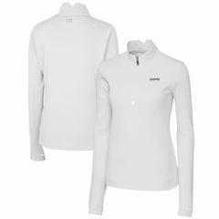 New Orleans Saints Cutter & Buck Women's Traverse Stretch DryTec Quarter-Zip Top - White outlet