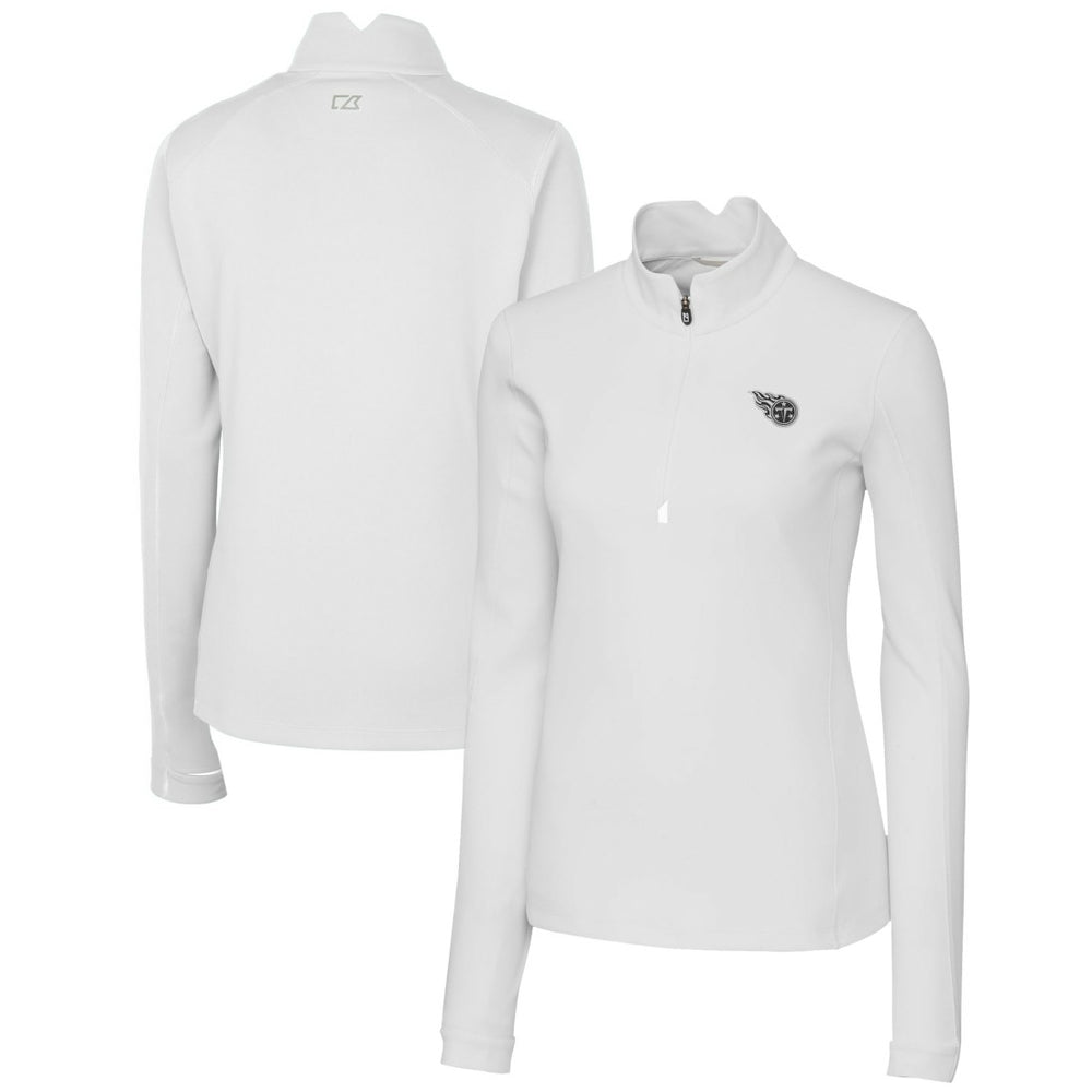 Tennessee Titans Cutter & Buck Women's Traverse Stretch DryTec Quarter-Zip Top - White online