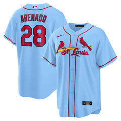Nolan Arenado St. Louis Cardinals 2024 Alternate Replica Jersey Light Blue
