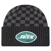 New York Jets New Era Checkered Cuffed Knit Hat - Black cheap