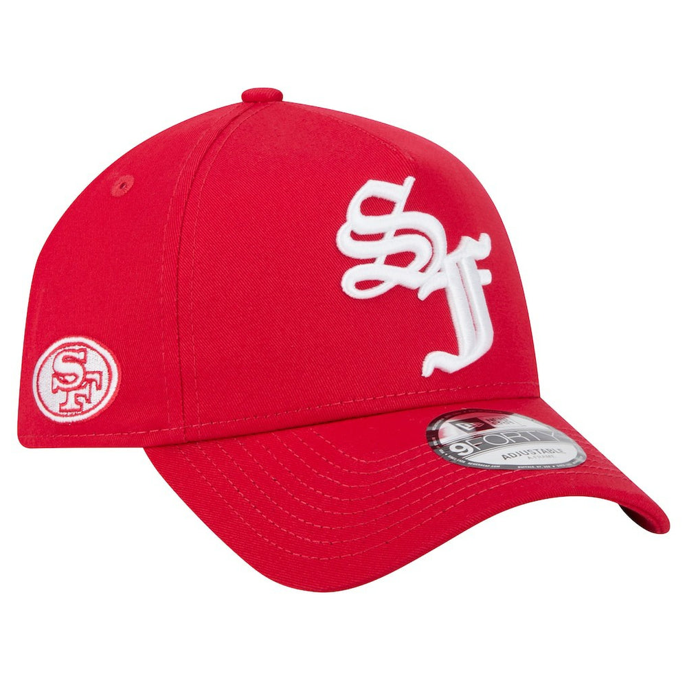 San Francisco 49ers New Era Mystic 9FORTY A-Frame Adjustable Hat - Scarlet cheap