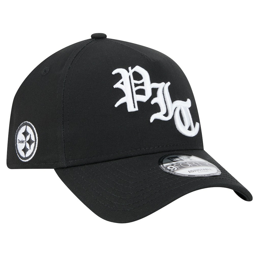 Pittsburgh Steelers New Era Mystic 9FORTY A-Frame Adjustable Hat - Black discount