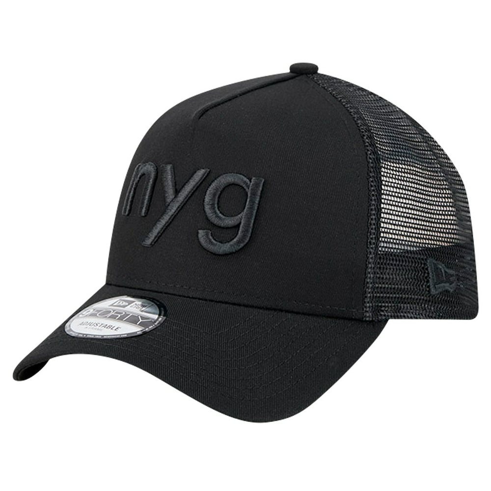 New York Giants New Era Domain 9FORTY A-Frame Trucker Adjustable Hat - Black cheap