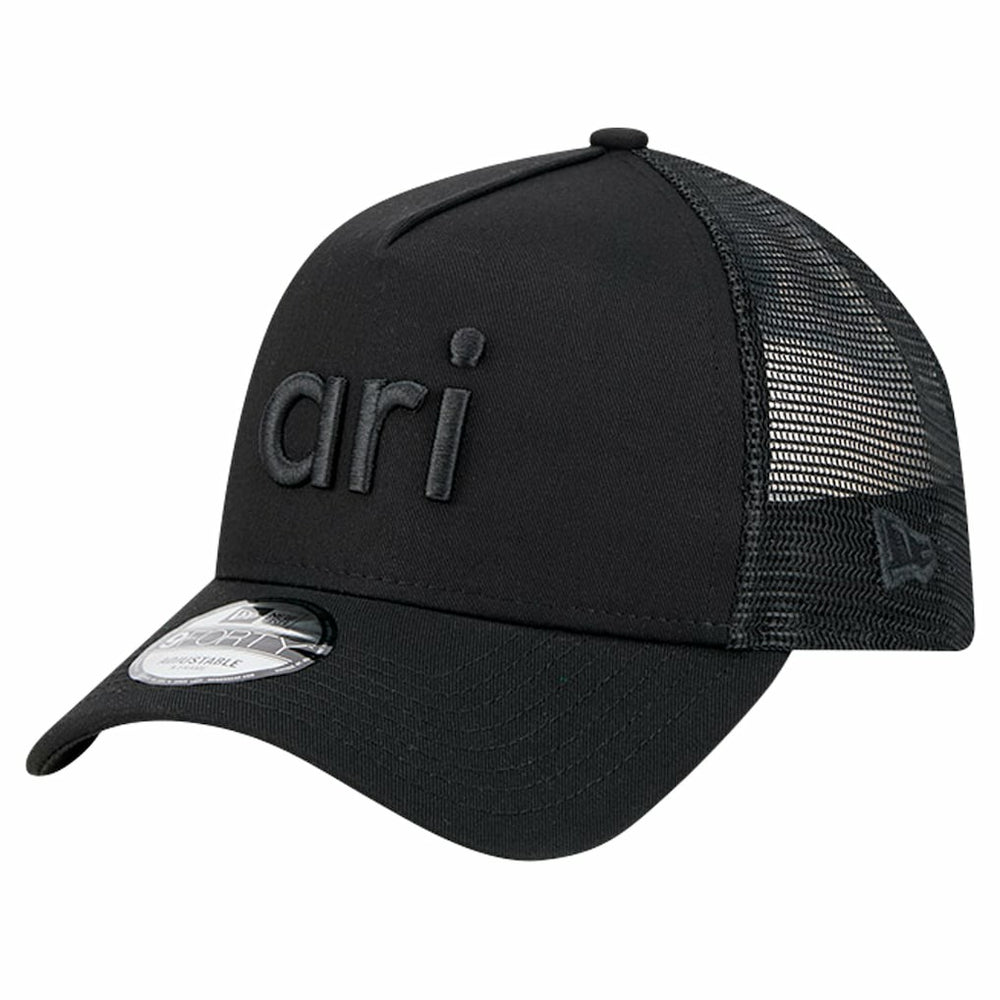Arizona Cardinals New Era Domain 9FORTY A-Frame Trucker Adjustable Hat - Black for sale