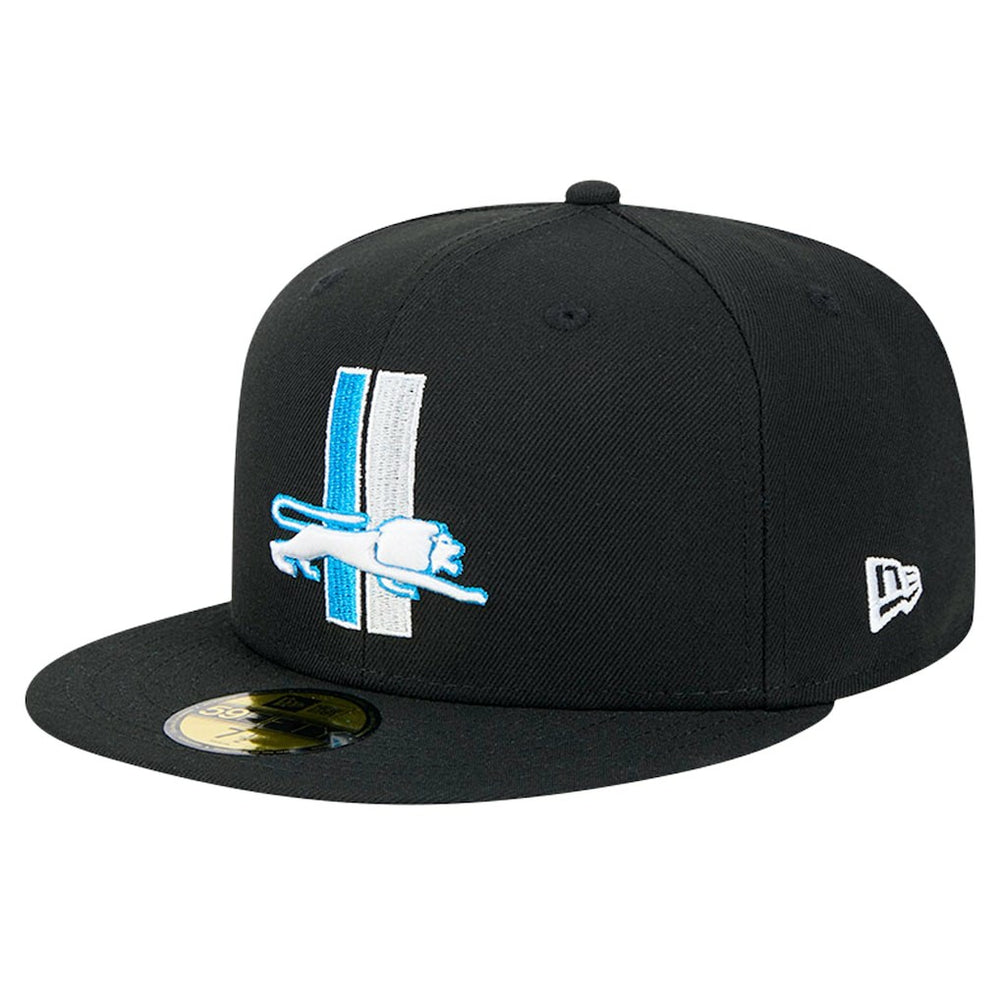 Detroit Lions New Era Omaha Throwback 59FIFTY Fitted Hat - Black for sale