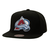 Colorado Avalanche Mitchell & Ness Core Top Spot Snapback Hat - Black Hats