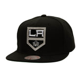 Los Angeles Kings Mitchell & Ness Core Top Spot Snapback Hat - Black Hats