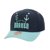 Seattle Kraken Mitchell & Ness All In 2.0 Pro Crown Adjustable Hat - Black Hats