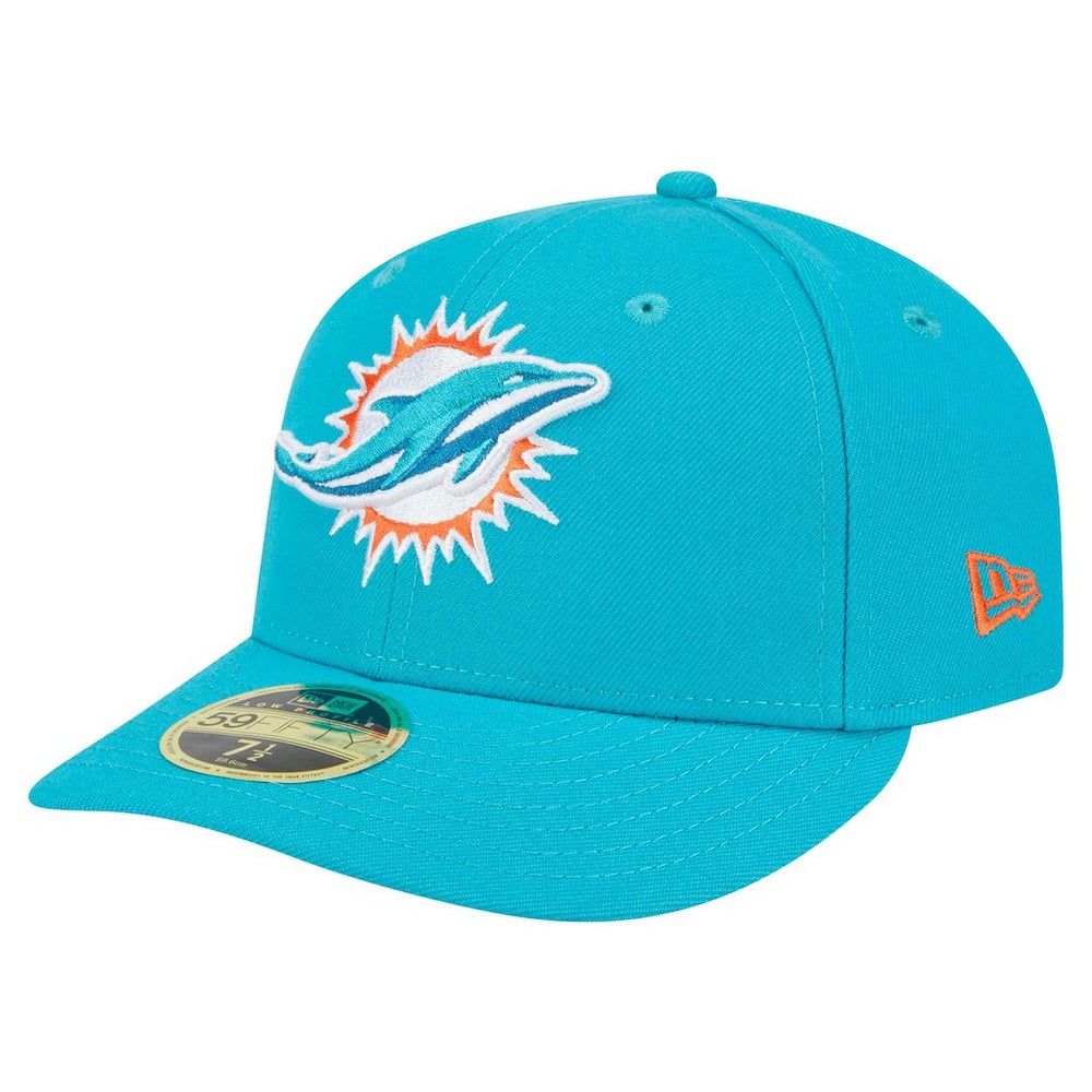 Miami Dolphins New Era Omaha Low Profile 59FIFTY Fitted Hat - Aqua cheap