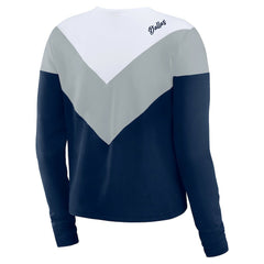 Dallas Cowboys WEAR by Erin Andrews Women's Plus Size Chevron Tri-Blend Long Sleeve T-Shirt - Navy discount