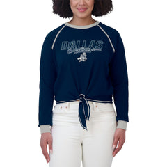 Dallas Cowboys WEAR by Erin Andrews Women's Tie-Front Long Sleeve T-Shirt - Navy on sale