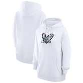 Philadelphia Eagles G-III 4Her by Carl Banks Women's Animal Print Heart Team Graphic Fleece Tri-Blend Pullover Hoodie - White online