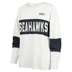 Seattle Seahawks '47 Women's Clubhouse Pride Taylor Long Sleeve T-Shirt - Cream on sale