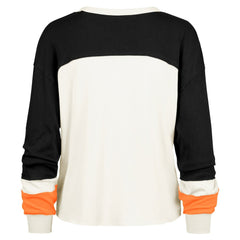 Cincinnati Bengals '47 Women's Double Header Curve Raglan Long Sleeve Crop Top - Cream on sale