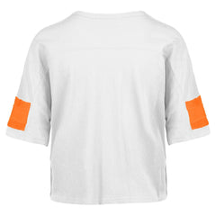 Miami Dolphins '47 Women's Double Header Scout Cropped V-Neck T-Shirt - White online