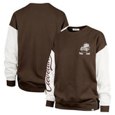 Cleveland Browns '47 Women's Double Header Rise Andie Pullover Sweatshirt - Brown on sale