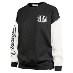 Cincinnati Bengals '47 Women's Double Header Rise Andie Pullover Sweatshirt - Black online